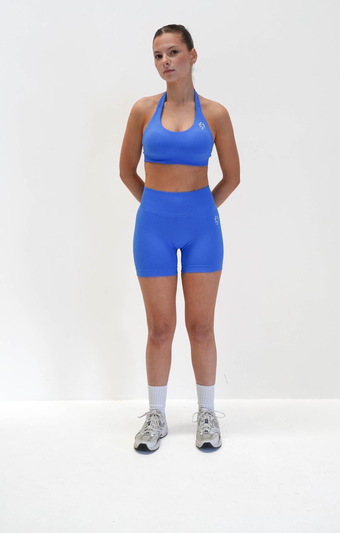 OASIS SEAMLESS SCRUNCH SHORTS - ELECTRIC BLUE