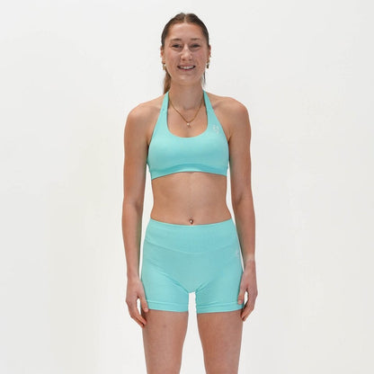 OASIS SEAMLESS SCRUNCH SHORTS - AQUA