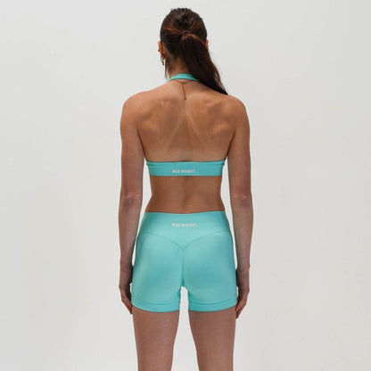 OASIS SEAMLESS SCRUNCH SHORTS - AQUA