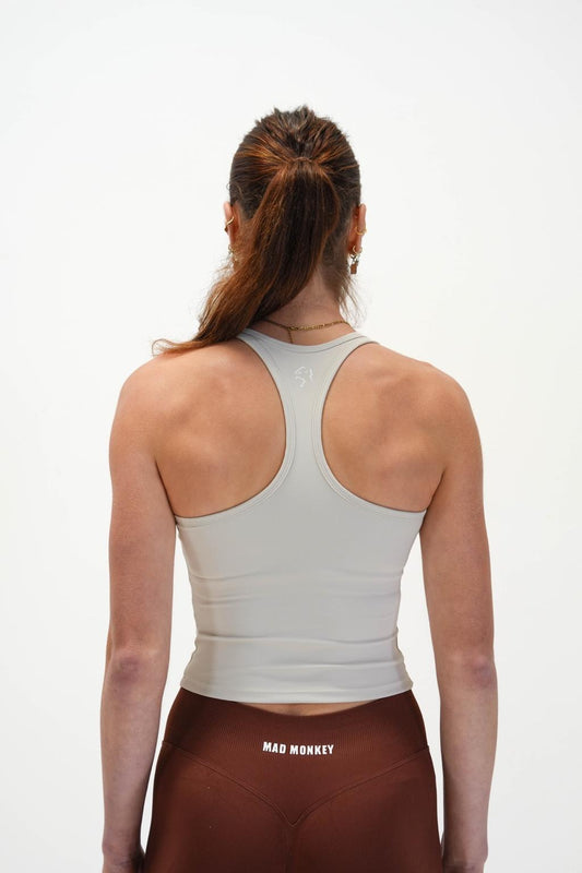 RACER BACK TANK TOP - ALMOND
