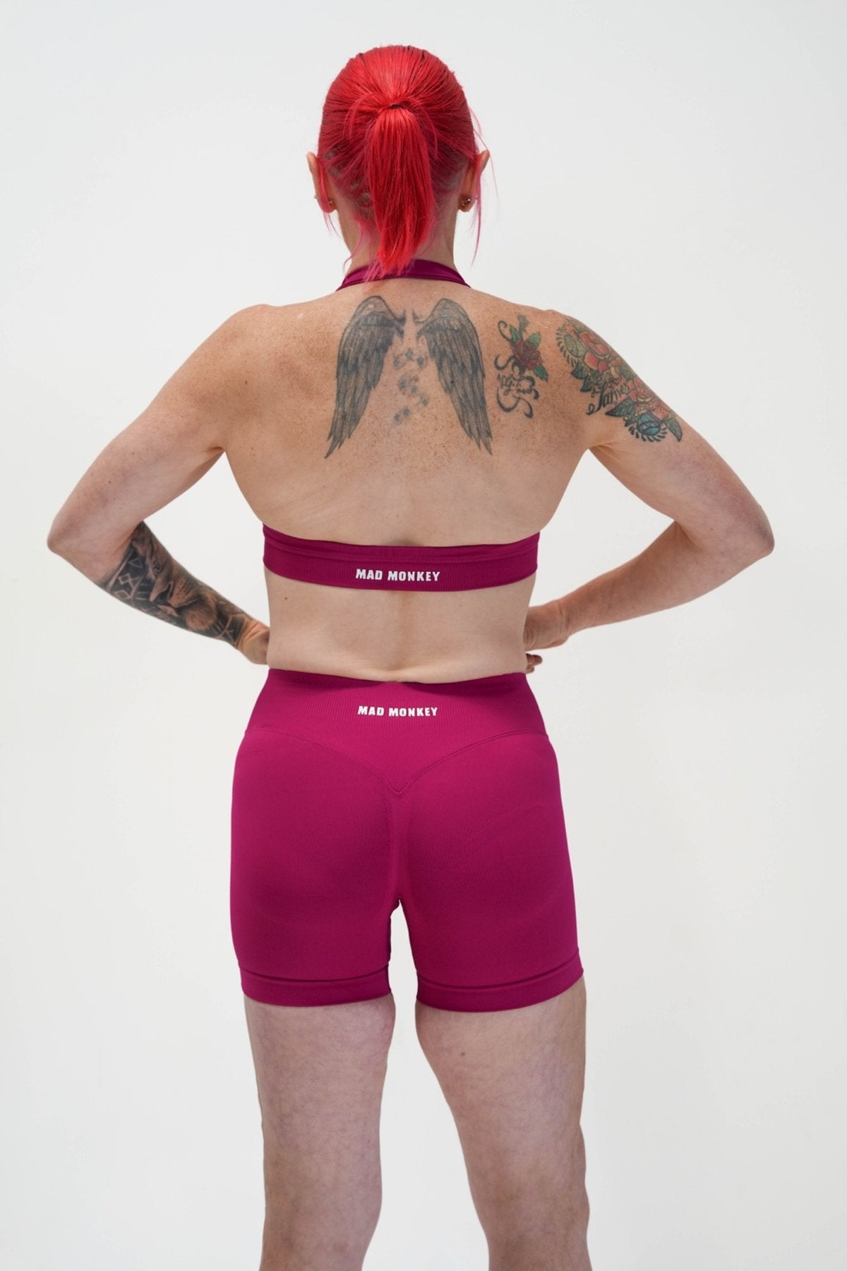 OASIS SEAMLESS SCRUNCH SHORTS - BERRY