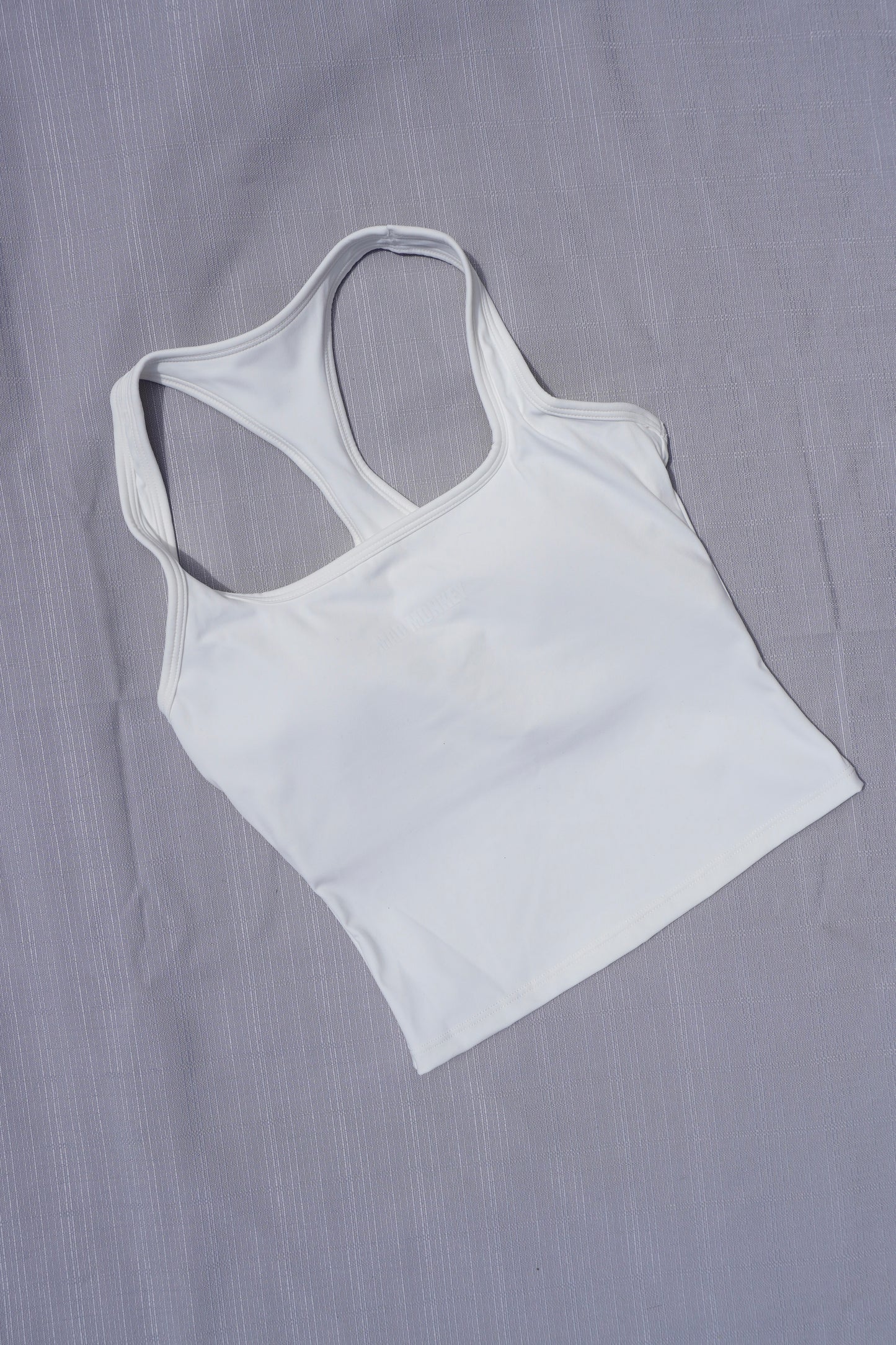 RACER BACK TANK TOP - WHITE