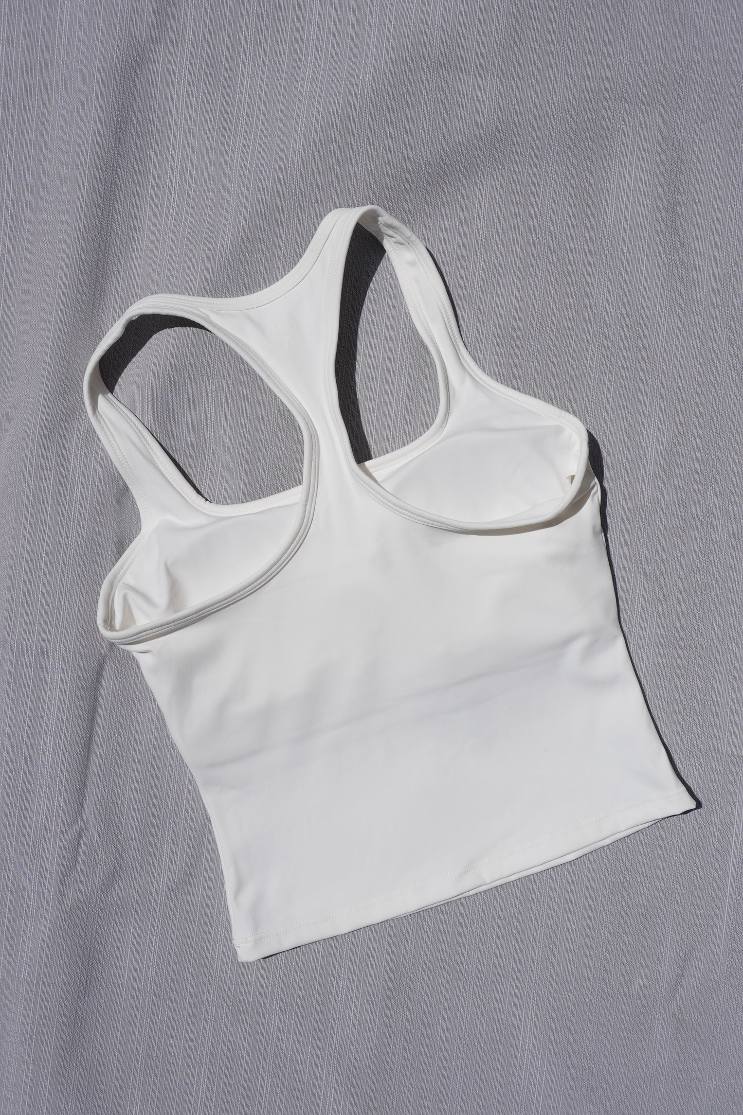 RACER BACK TANK TOP - WHITE