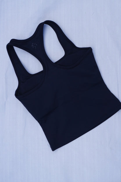 RACER BACK TANK TOP - BLACK