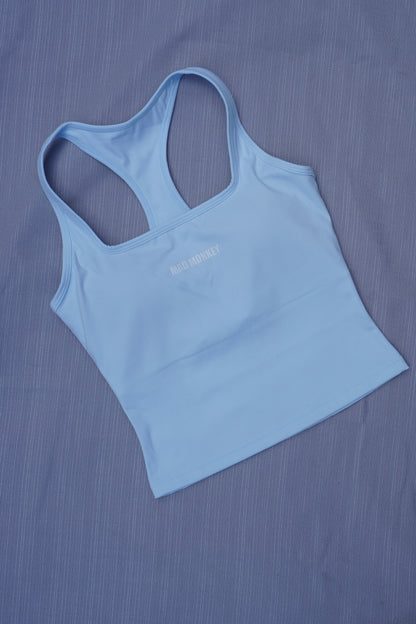 RACER BACK TANK TOP - BABY BLUE