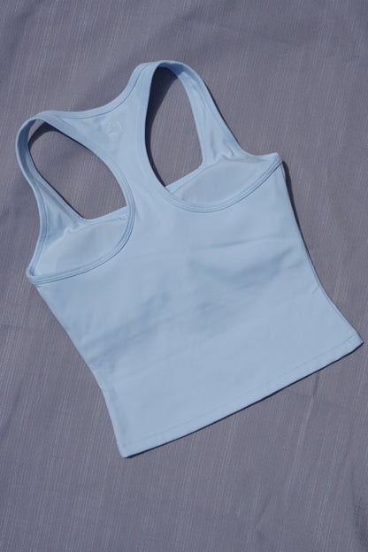 RACER BACK TANK TOP - BABY BLUE