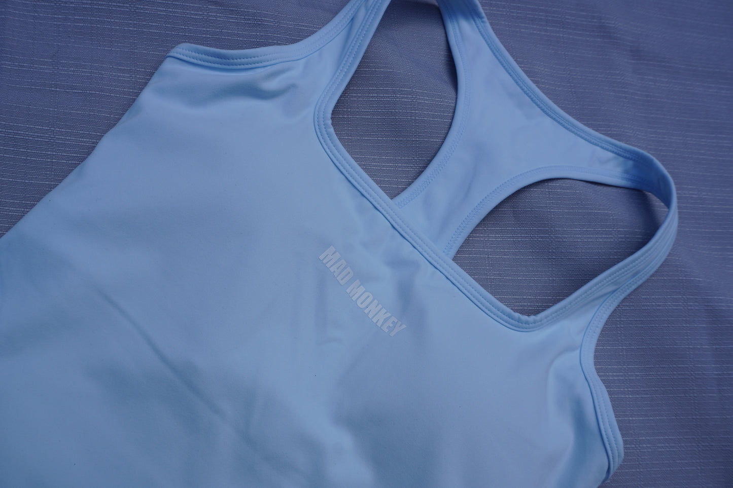 RACER BACK TANK TOP - BABY BLUE