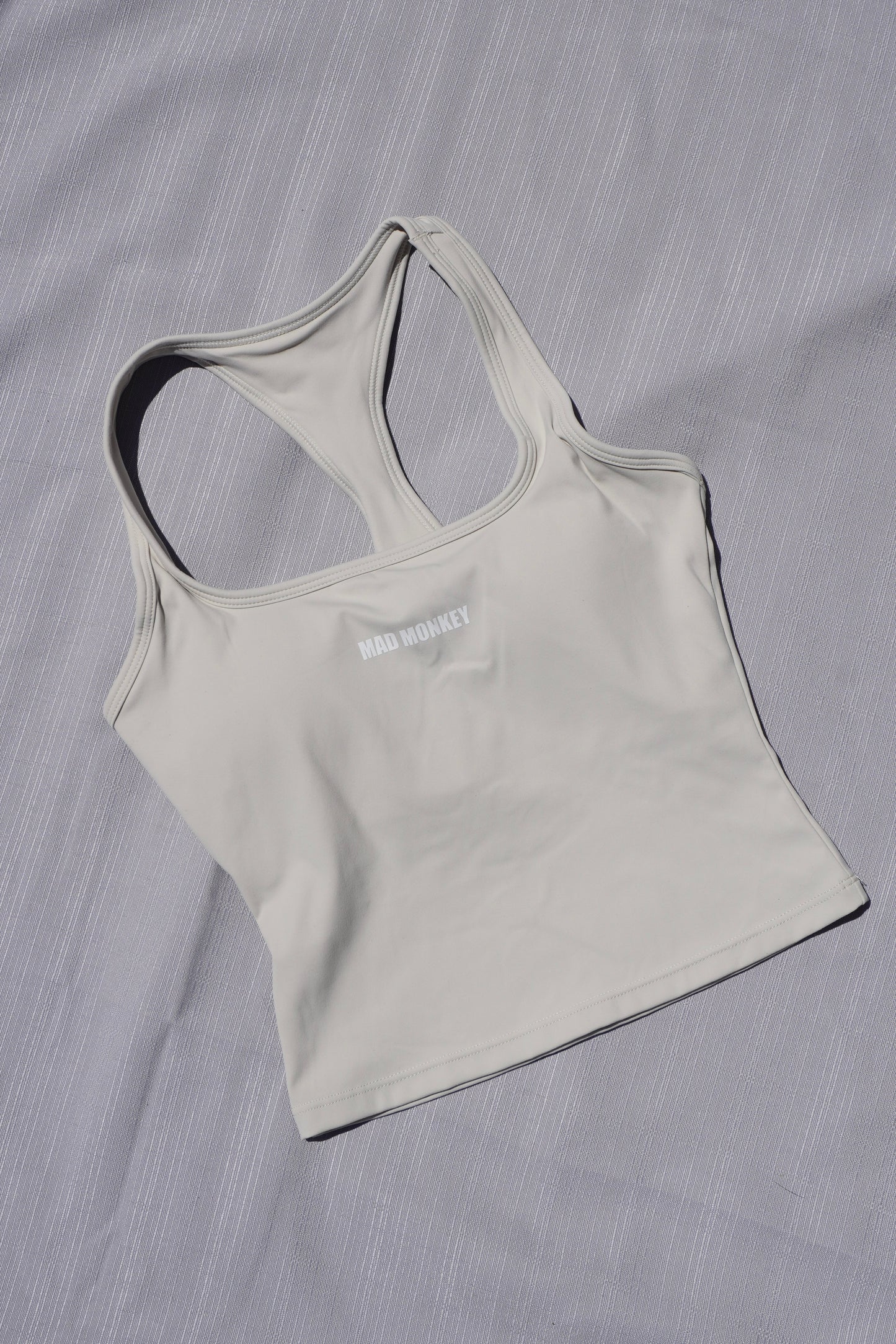RACER BACK TANK TOP - ALMOND