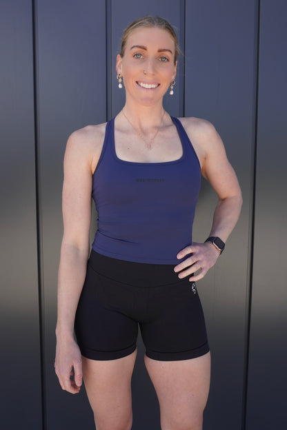 RACER BACK TANK TOP - NAVY