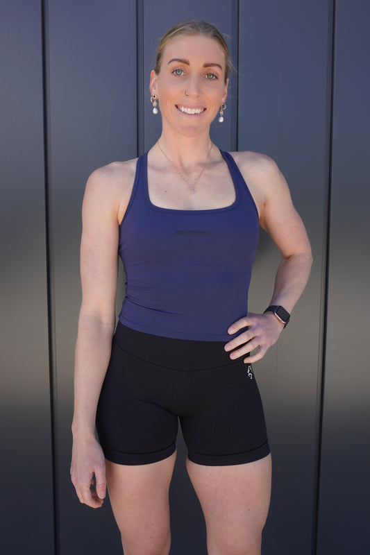 RACER BACK TANK TOP - NAVY