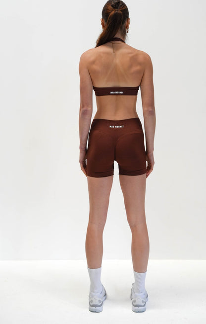 OASIS SEAMLESS SCRUNCH SHORTS - MOCHA