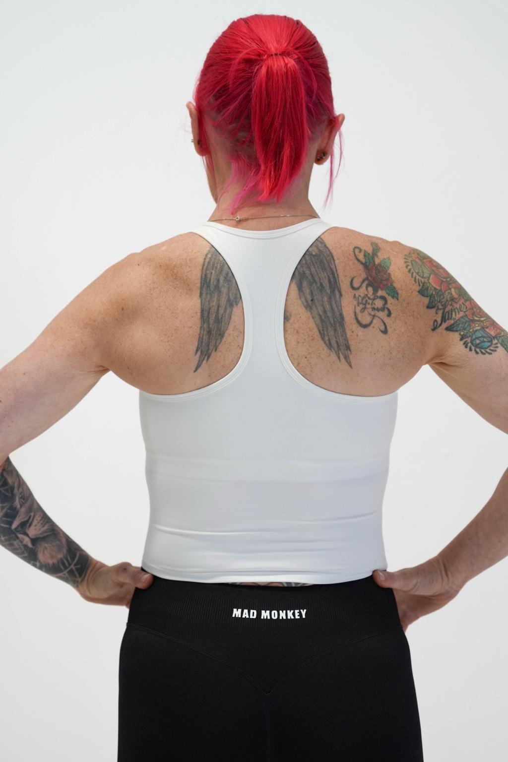 RACER BACK TANK TOP - WHITE