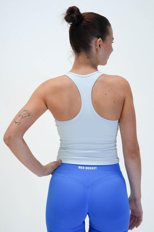 RACER BACK TANK TOP - BABY BLUE